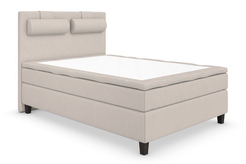 Superior Lyx Komplet Sengepakke 140 cm Beige - Sorte Ben - Komplet sengepakke - Kontinentalsenge - Dobbeltsenge