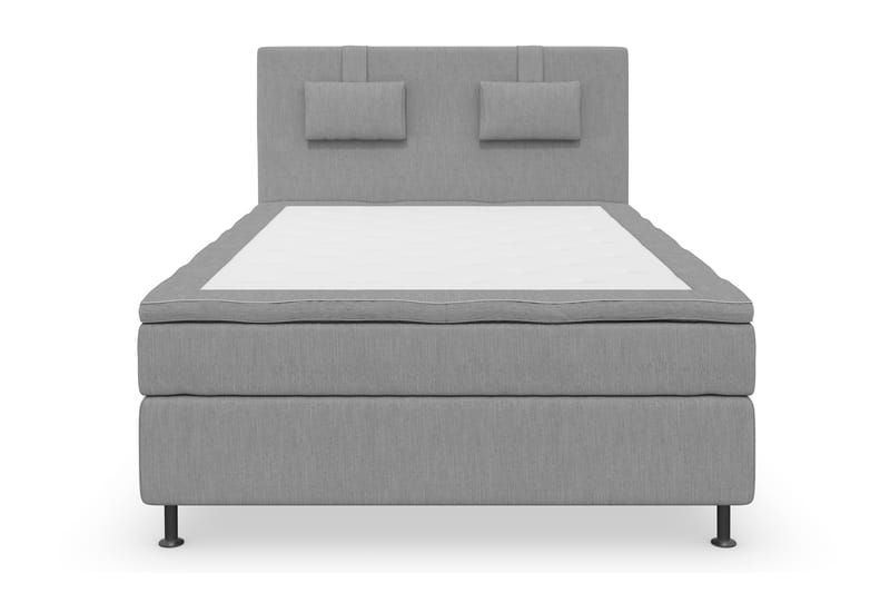 Superior Lyx Komplet Sengepakke 140 cm Lysegrå - Sølv Ben - Møbler - Senge - Komplet sengepakke