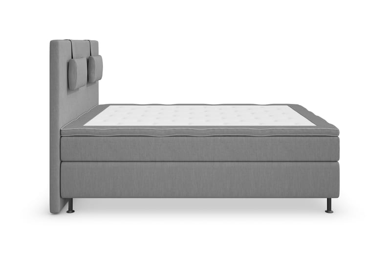 Superior Lyx Komplet Sengepakke 140 cm Lysegrå - Sølv Ben - Møbler - Senge - Komplet sengepakke