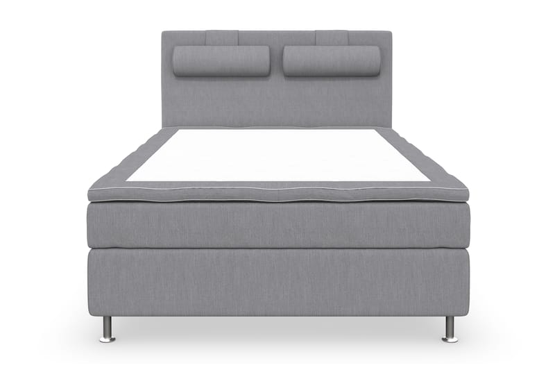 Superior Lyx Komplet Sengepakke 140 cm Lysegrå - Sølv Ben - Møbler - Senge - Komplet sengepakke