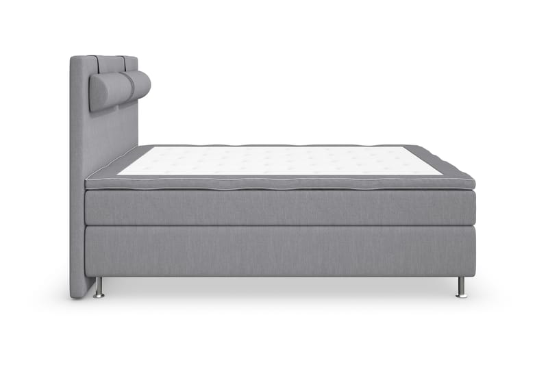 Superior Lyx Komplet Sengepakke 140 cm Lysegrå - Sølv Ben - Møbler - Senge - Komplet sengepakke