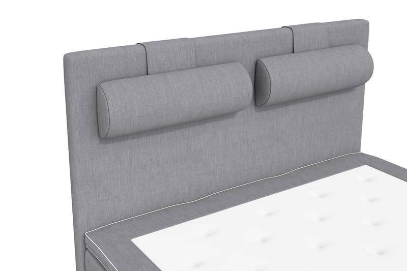 Superior Lyx Komplet Sengepakke 140 cm Lysegrå - Sølv Ben - Møbler - Senge - Komplet sengepakke