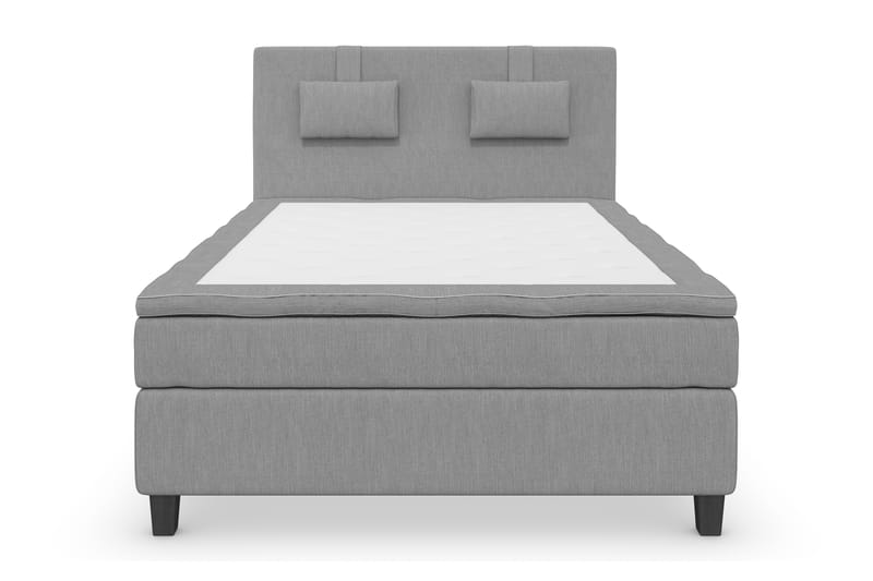 Superior Lyx Komplet Sengepakke 140 cm Lysegrå - Sorte Ben - Møbler - Senge - Komplet sengepakke