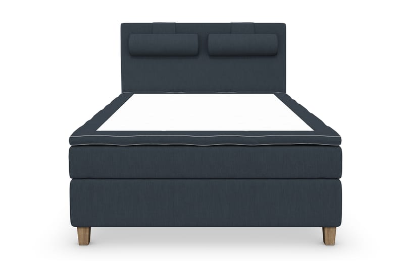 Superior Lyx Komplet Sengepakke 140 cm Mørkeblå - Egetræsben - Møbler - Senge - Komplet sengepakke