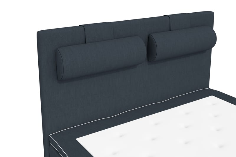 Superior Lyx Komplet Sengepakke 140 cm Mørkeblå - Sølv Ben - Komplet sengepakke - Kontinentalsenge - Dobbeltsenge