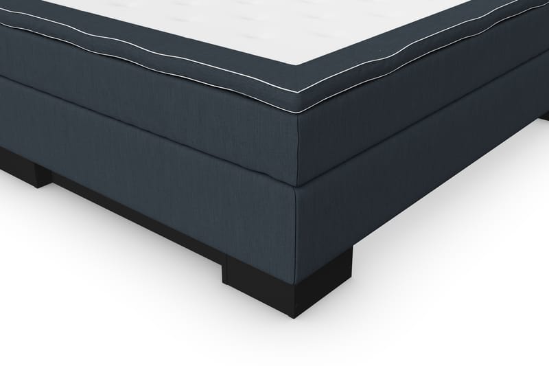 Superior Lyx Komplet Sengepakke 140 cm Mørkeblå - Sort Sokkel - Komplet sengepakke - Kontinentalsenge - Dobbeltsenge