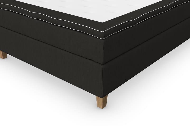 Superior Lyx Komplet Sengepakke 140 cm Sort - Egetræsben - Møbler - Senge - Komplet sengepakke