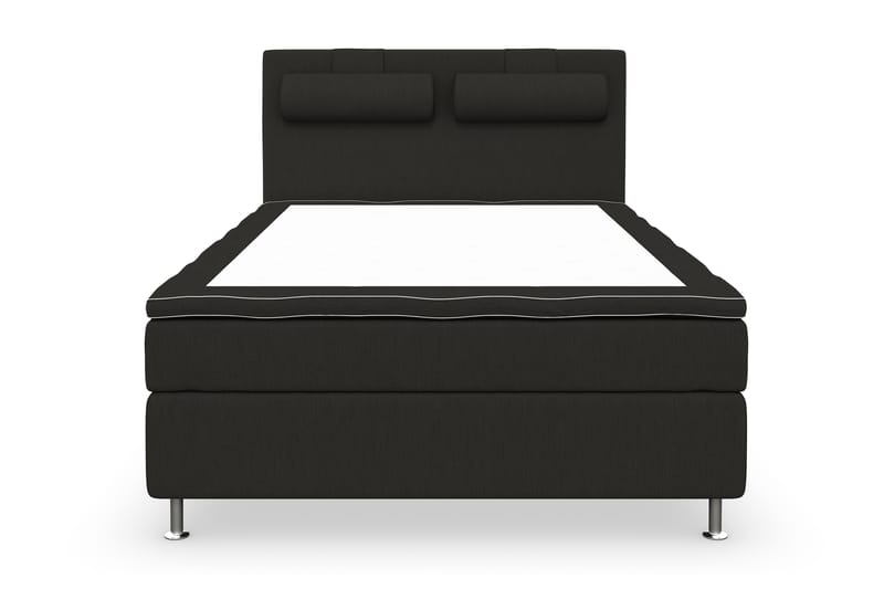 Superior Lyx Komplet Sengepakke 140 cm Sort - Sølv Ben - Møbler - Senge - Komplet sengepakke