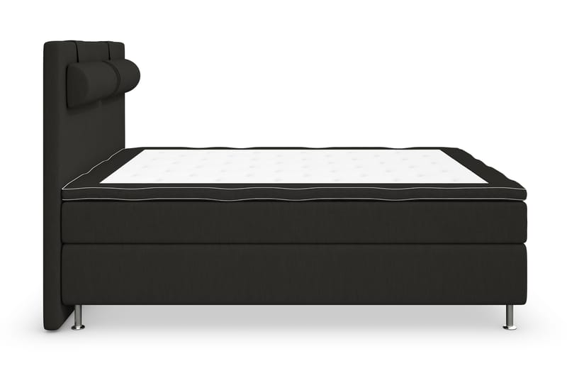 Superior Lyx Komplet Sengepakke 140 cm Sort - Sølv Ben - Møbler - Senge - Komplet sengepakke
