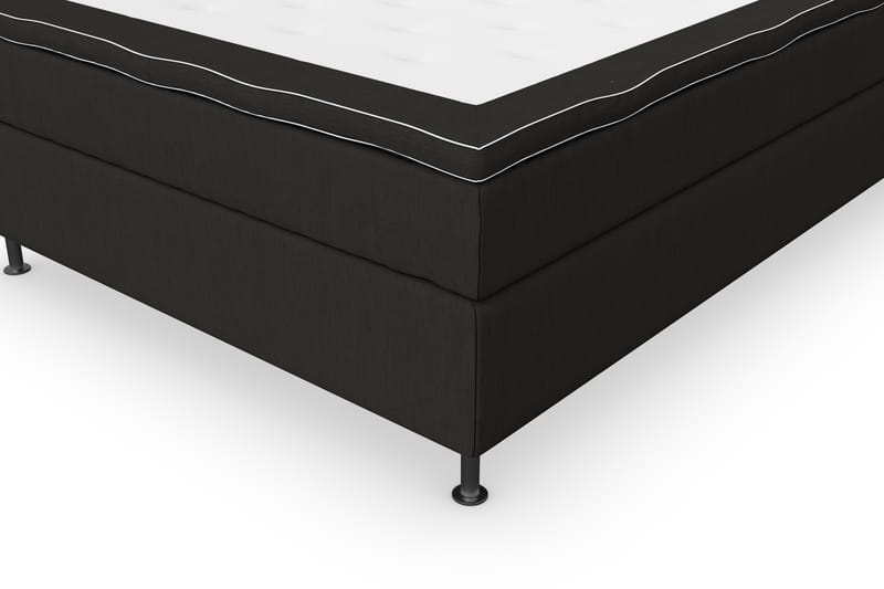 Superior Lyx Komplet Sengepakke 140 cm Sort - Sølv Ben - Møbler - Senge - Komplet sengepakke