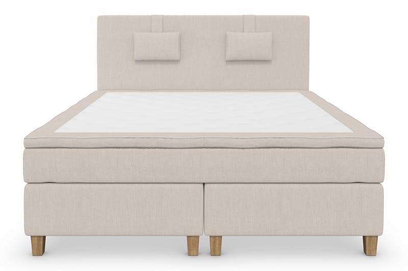 Superior Lyx Komplet Sengepakke 160 cm Beige - Egetræsben - Møbler - Senge - Komplet sengepakke