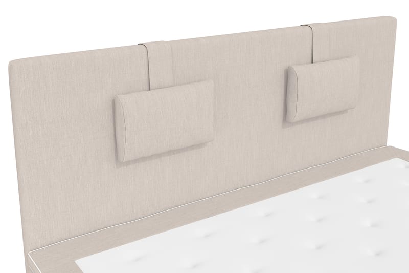 Superior Lyx Komplet Sengepakke 160 cm Beige - Egetræsben - Komplet sengepakke - Kontinentalsenge - Dobbeltsenge