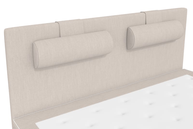 Superior Lyx Komplet Sengepakke 160 cm Beige - Sølv Ben - Komplet sengepakke - Kontinentalsenge - Dobbeltsenge