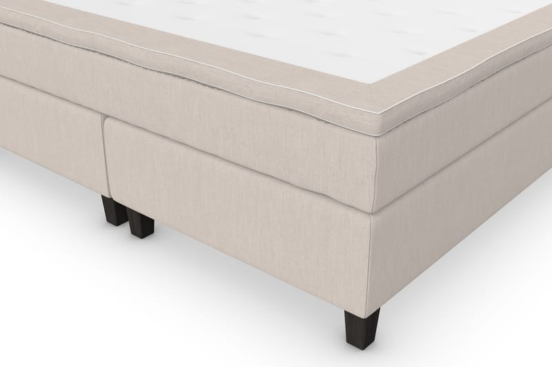 Superior Lyx Komplet Sengepakke 160 cm Beige - Sorte Ben - Komplet sengepakke - Kontinentalsenge - Dobbeltsenge