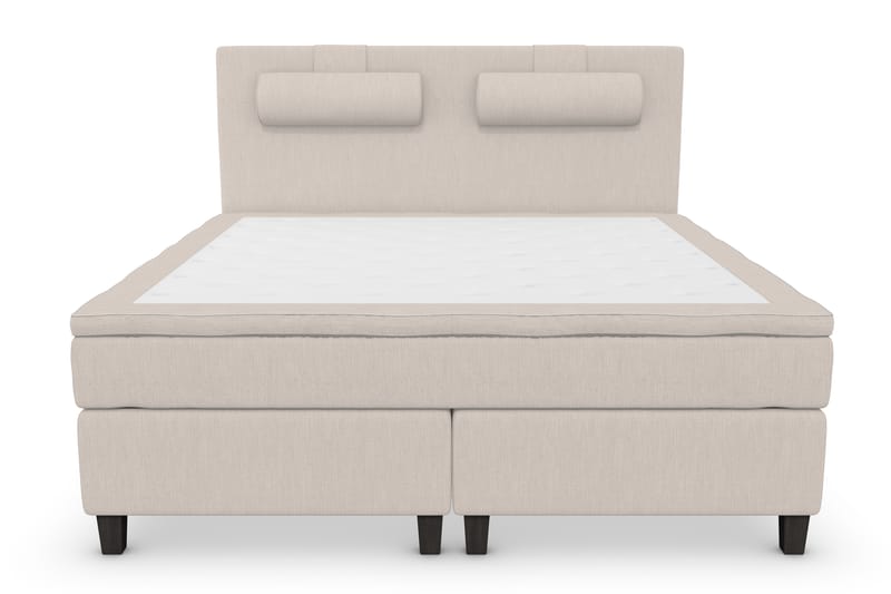 Superior Lyx Komplet Sengepakke 160 cm Beige - Sorte Ben - Komplet sengepakke - Kontinentalsenge - Dobbeltsenge