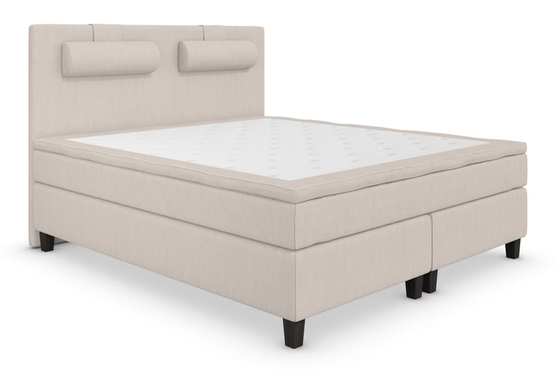 Superior Lyx Komplet Sengepakke 160 cm Beige - Sorte Ben - Komplet sengepakke - Kontinentalsenge - Dobbeltsenge