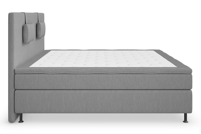 Superior Lyx Komplet Sengepakke 160 cm Lysegrå - Sølv Ben - Komplet sengepakke - Kontinentalsenge - Dobbeltsenge