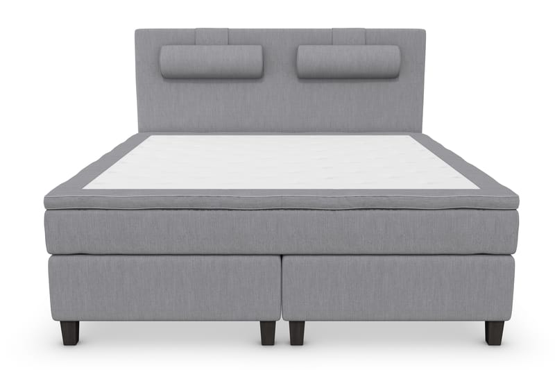 Superior Lyx Komplet Sengepakke 160 cm Lysegrå - Sorte Ben - Møbler - Senge - Komplet sengepakke