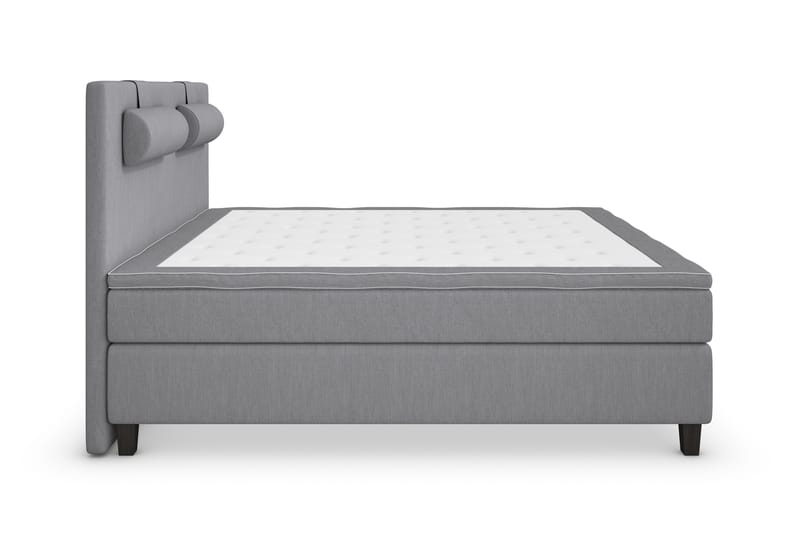 Superior Lyx Komplet Sengepakke 160 cm Lysegrå - Sorte Ben - Møbler - Senge - Komplet sengepakke