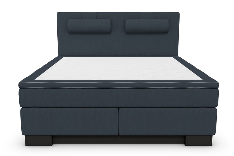 Superior Lyx Komplet Sengepakke 160 cm Mørkeblå - Sort Sokkel - Komplet sengepakke - Kontinentalsenge - Dobbeltsenge