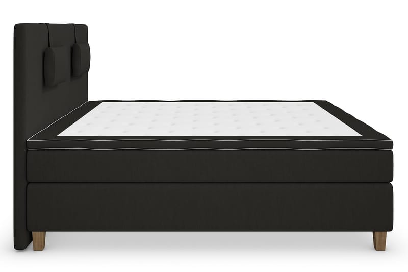 Superior Lyx Komplet Sengepakke 160 cm Sort - Egetræsben - Møbler - Senge - Komplet sengepakke
