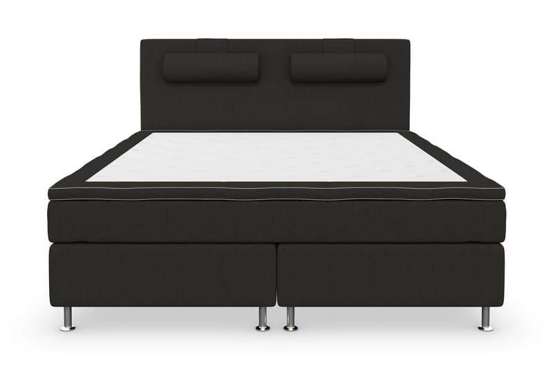 Superior Lyx Komplet Sengepakke 160 cm Sort - Sølv Ben - Møbler - Senge - Komplet sengepakke