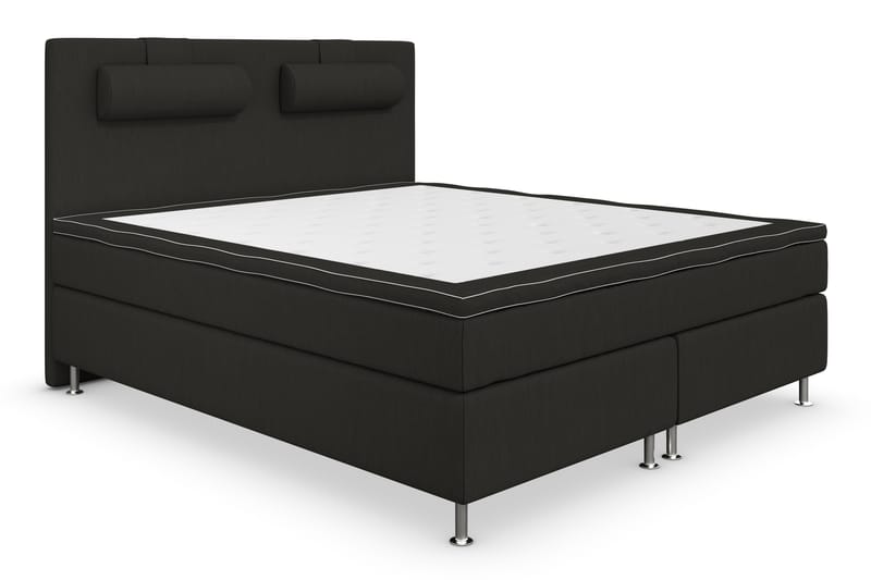 Superior Lyx Komplet Sengepakke 160 cm Sort - Sølv Ben - Møbler - Senge - Komplet sengepakke