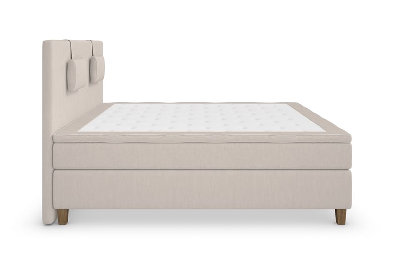 Superior Lyx Komplet Sengepakke 180 cm Beige - Egetræsben - Møbler - Senge - Komplet sengepakke