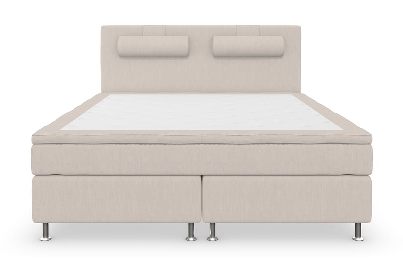 Superior Lyx Komplet Sengepakke 180 cm Beige - Sølv Ben - Møbler - Senge - Komplet sengepakke