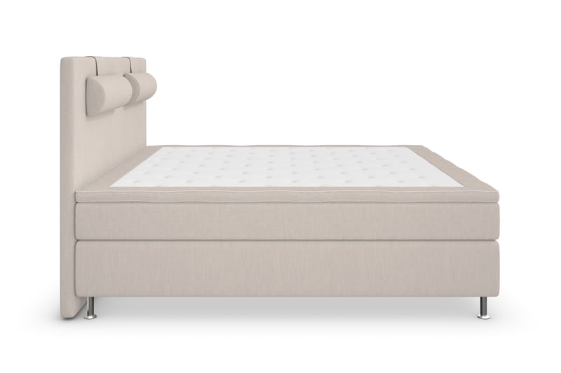Superior Lyx Komplet Sengepakke 180 cm Beige - Sølv Ben - Møbler - Senge - Komplet sengepakke