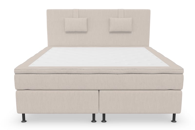Superior Lyx Komplet Sengepakke 180 cm Beige - Sølv Ben - Møbler - Senge - Komplet sengepakke