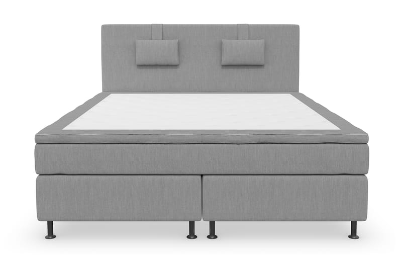 Superior Lyx Komplet Sengepakke 180 cm Lysegrå - Sølv Ben - Møbler - Senge - Komplet sengepakke