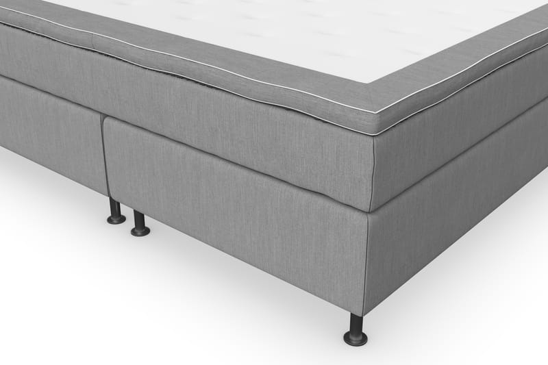 Superior Lyx Komplet Sengepakke 180 cm Lysegrå - Sølv Ben - Møbler - Senge - Komplet sengepakke