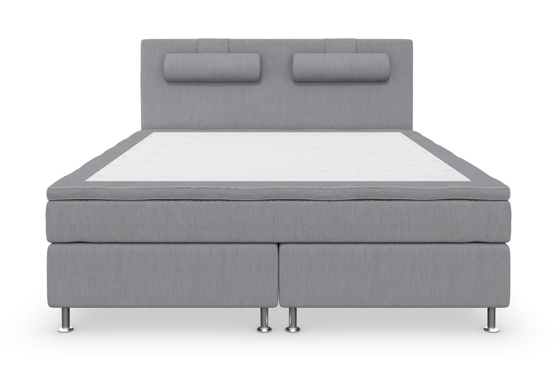 Superior Lyx Komplet Sengepakke 180 cm Lysegrå - Sølv Ben - Møbler - Senge - Komplet sengepakke