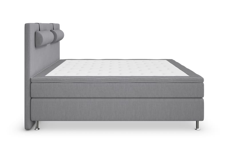 Superior Lyx Komplet Sengepakke 180 cm Lysegrå - Sølv Ben - Møbler - Senge - Komplet sengepakke