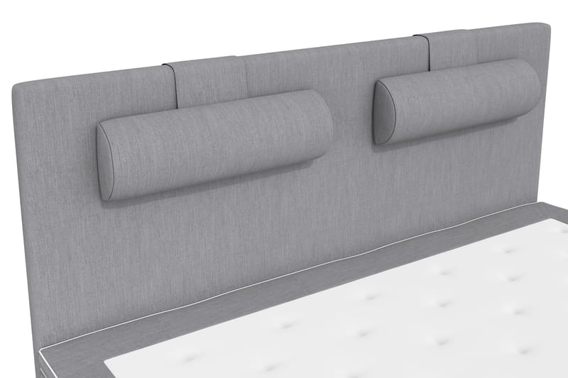 Superior Lyx Komplet Sengepakke 180 cm Lysegrå - Sølv Ben - Møbler - Senge - Komplet sengepakke