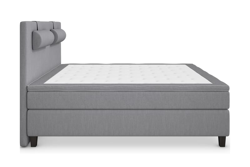 Superior Lyx Komplet Sengepakke 180 cm Lysegrå - Sorte Ben - Møbler - Senge - Komplet sengepakke