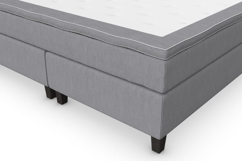 Superior Lyx Komplet Sengepakke 180 cm Lysegrå - Sorte Ben - Møbler - Senge - Komplet sengepakke
