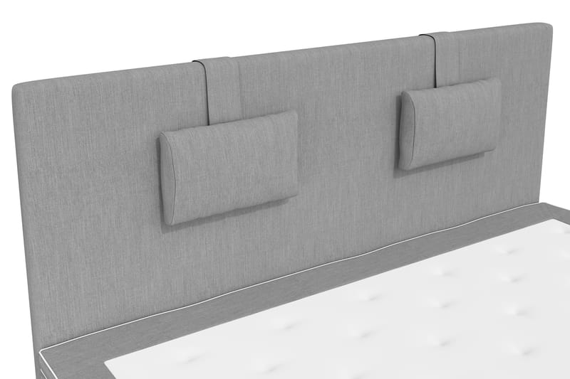 Superior Lyx Komplet Sengepakke 180 cm Lysegrå - Sorte Ben - Møbler - Senge - Komplet sengepakke