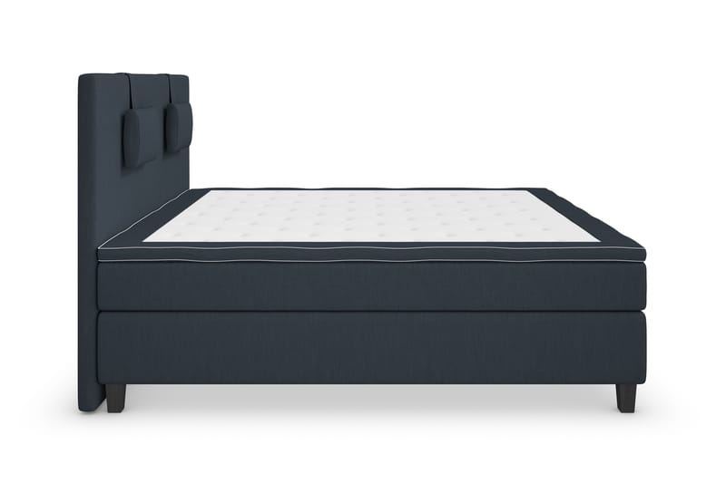 Superior Lyx Komplet Sengepakke 180 cm Mørkeblå - Sorte Ben - Møbler - Senge - Komplet sengepakke