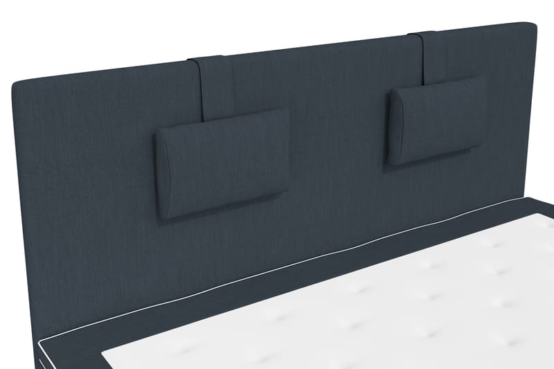 Superior Lyx Komplet Sengepakke 180 cm Mørkeblå - Sorte Ben - Komplet sengepakke - Kontinentalsenge - Dobbeltsenge