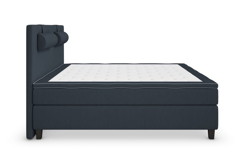 Superior Lyx Komplet Sengepakke 180 cm Mørkeblå - Sorte Ben - Møbler - Senge - Komplet sengepakke