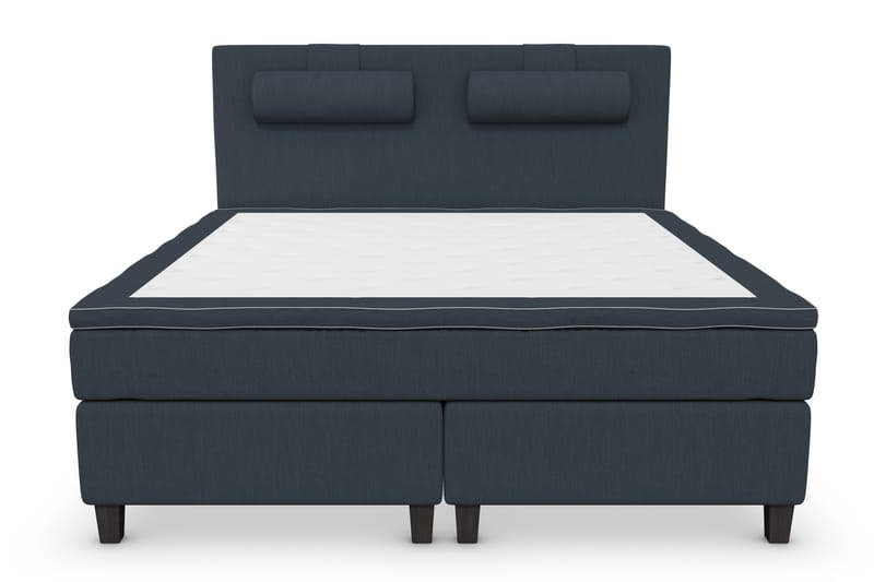 Superior Lyx Komplet Sengepakke 180 cm Mørkeblå - Sorte Ben - Møbler - Senge - Komplet sengepakke