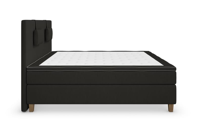Superior Lyx Komplet Sengepakke 180 cm Sort - Egetræsben - Møbler - Senge - Komplet sengepakke