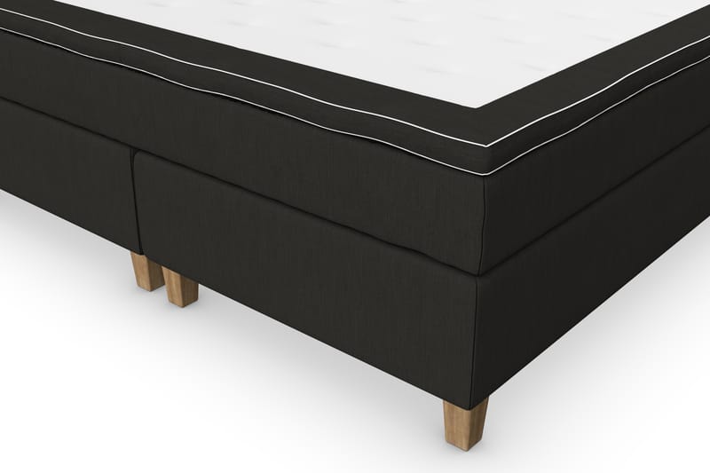 Superior Lyx Komplet Sengepakke 180 cm Sort - Egetræsben - Møbler - Senge - Komplet sengepakke