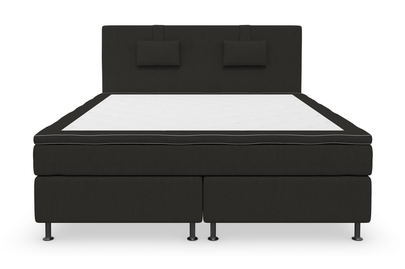 Superior Lyx Komplet Sengepakke 180 cm Sort - Sølv Ben - Møbler - Senge - Komplet sengepakke