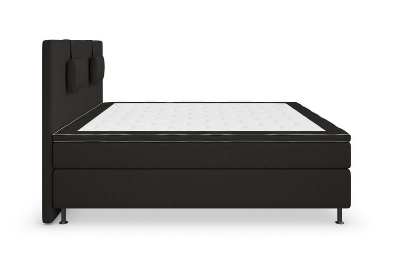 Superior Lyx Komplet Sengepakke 180 cm Sort - Sølv Ben - Møbler - Senge - Komplet sengepakke