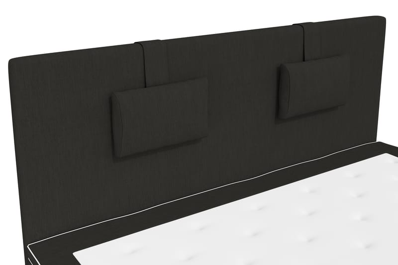 Superior Lyx Komplet Sengepakke 180 cm Sort - Sølv Ben - Komplet sengepakke - Kontinentalsenge - Dobbeltsenge