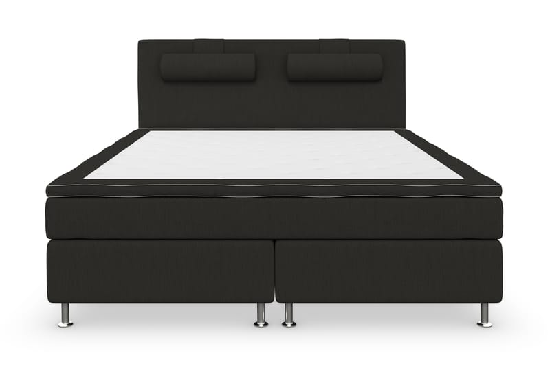 Superior Lyx Komplet Sengepakke 180 cm Sort - Sølv Ben - Møbler - Senge - Komplet sengepakke