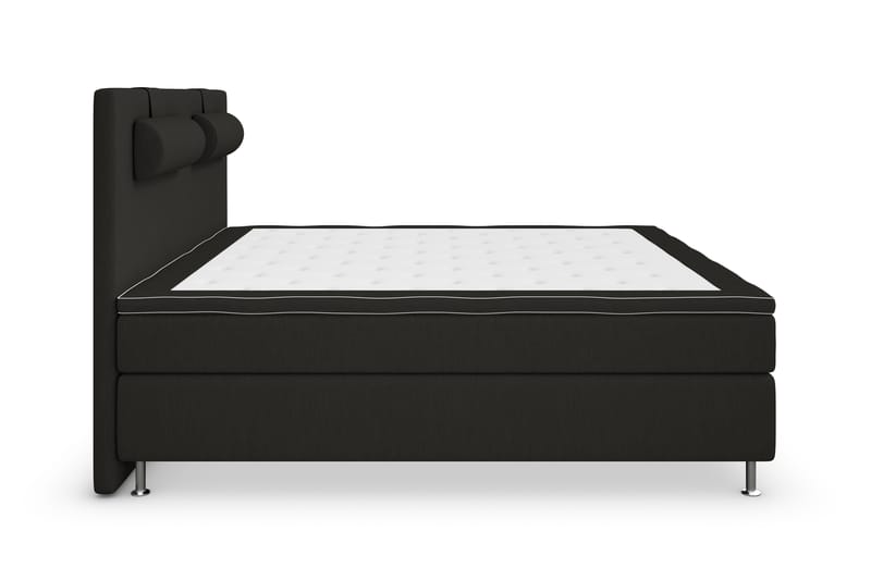 Superior Lyx Komplet Sengepakke 180 cm Sort - Sølv Ben - Møbler - Senge - Komplet sengepakke